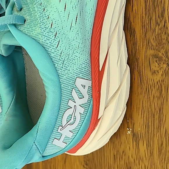 Hoka One One Clifton 8 Aquarelle Blue Athletic Running Shoes Women’s 11B - Picture 3 of 11